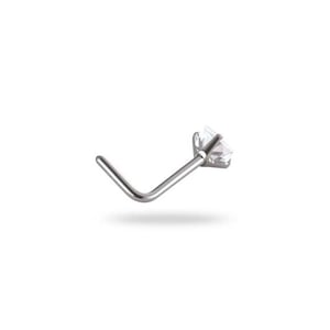 1 Piece Simple Series Simple Geometric Stainless Steel No Plating Material Zircon Women's Nose Stud h5 Picture7