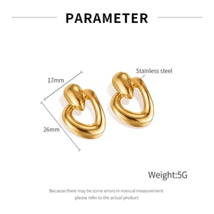 1 Paar Simple Series Daily Edelstahl Goldfarben Damen Ohrstecker h5 Bild2