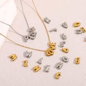 Simple Series DIY Fashion Letter Stainless Steel Women's Pendant h5 Picture2