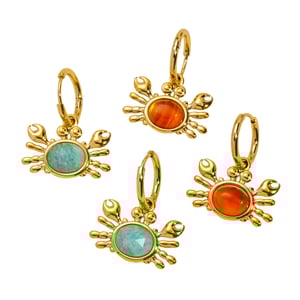 Ocean Series Stainless Steel Lady Crab Earrings for Women h5 Picture5