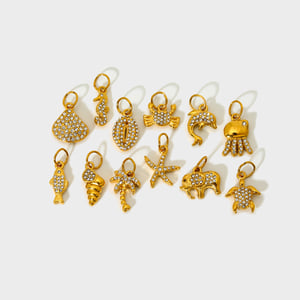 High End Ocean Series Stainless Steel Conch DIY Pendant h5 Picture4