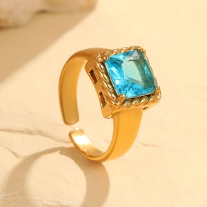 1 Pair Simple Series Daily Geometric Stainless Steel Women's Adjustable Rings h5 Picture4