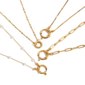 Simple Stainless Steel Gold Color Pendant Necklaces h5 Picture5