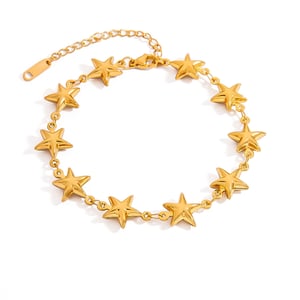 Romantic Series Simple  Stainless Steel  Gold Color  Women's Chain Bracelets h5
