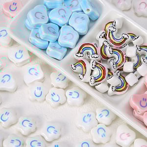 1 Piece Smiling Face Ceramics DIY Jewelry Bead h5 Picture2