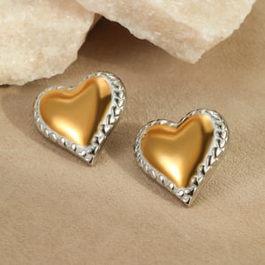 1 Paar einfache Serie täglich gemischte Farbe Edelstahl Gold Farbe Damen Tropfen Ohrringe h5 Bild4