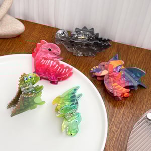 1 Stück süße kleine Dinosaurier-Haarklammern aus Acryl für Damen h5 Bild3