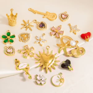 Shining Flower Stainless Steel Gold Color Women's Pendants h5 Picture3