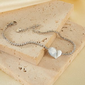 Herz Edelstahl Gold Farbe Charm Armbänder h5 Bild5