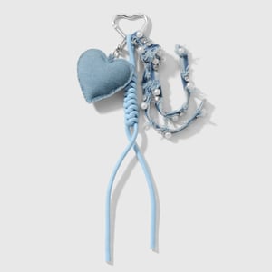Denim Heart Alloy Bag Charms h5