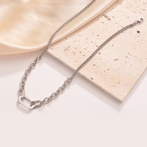 Classic Squircle Chain Stainless Steel Gold Color Women's Chain Necklaces h5 Picture6