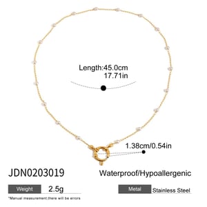 Simple Stainless Steel Gold Color Pendant Necklaces h5