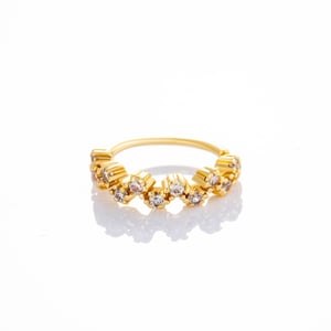 1 Piece Copper Gold Color Zircon Nose Stud h5