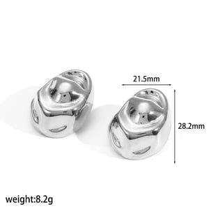 style stainless steel gold color stud earrings h5