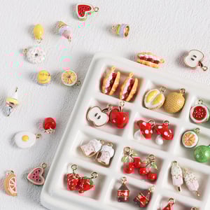 1 Piece Cute Fruit Alloy DIY Jewelry Bead h5 Picture2
