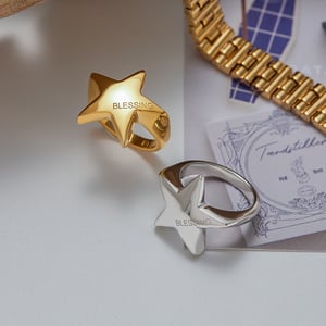 Star Stainless Steel  Gold Color  Minimalist Rings h5 Picture2