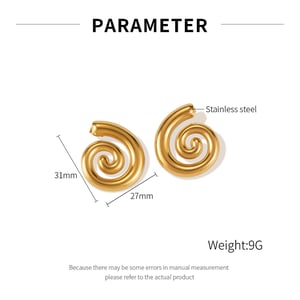 1 Paar Simple Series Daily Turtle Edelstahl Goldfarben Damen Ohrstecker h5 Bild2