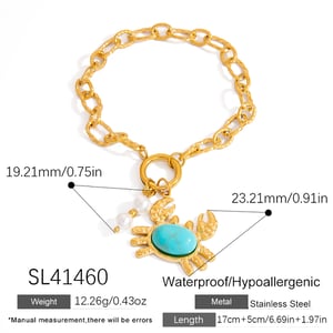 Cute Little Crab Stainless Steel Women's Bracelet h5 Picture2