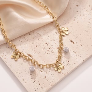 Shinning Butterfly Stainless Steel Gold Color Women's Pendant Necklaces h5 Picture5