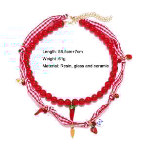 Cute Fruit Resin Layered Necklaces h5