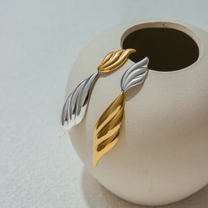 Stainless Steel Mixed Color Drop Earrings h5 Picture5