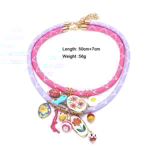 Retro Flower CCB Pendant Necklaces h5