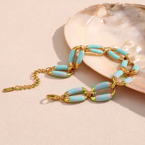Einfache Serie Süße Einfarbig Edelstahl Damen Kette Halsketten h5 Bild3