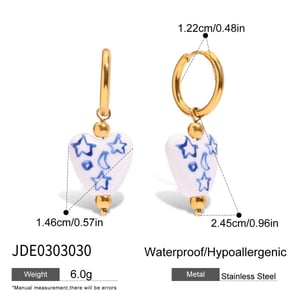 Niedliche Ohrringe aus Keramik in Goldfarbe mit Tiermotiv h5