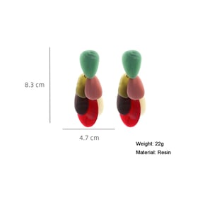 Geometric Resin Beaded Necklaces h5 Picture2