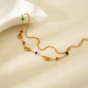 Fashionable Colorful Conch Stainless Steel Women's Bracelets h5 Picture2