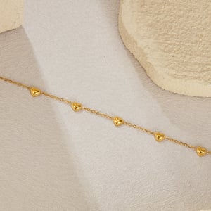 Herz Edelstahl Gold Farbe Charm Armbänder h5 Bild6