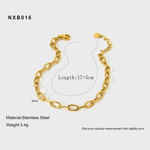 Einfache und stilvolle quadratische DIY-Glieder aus goldfarbenem Edelstahl h5