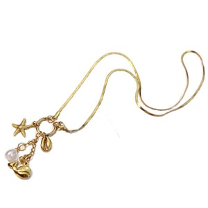 Oceanic Stainless Steel Gold Color Pendant Necklaces h5