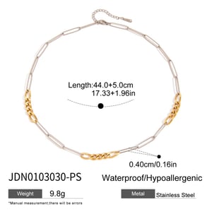 Simple Chain Stainless Steel Mixed Color Chain Necklaces h5 Picture2