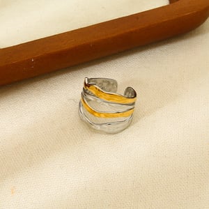 Simple Series Tägliche Farbblock-Edelstahlringe für Damen h5 Bild4