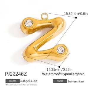 Luxurious Series Daily Letter Stainless Steel  Gold Color  Women's Pendants h5 Picture2
