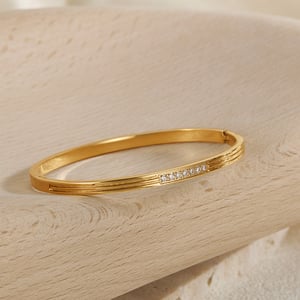 1 Stück Simple Series Edelstahl Damen Armreifen h5 Bild3