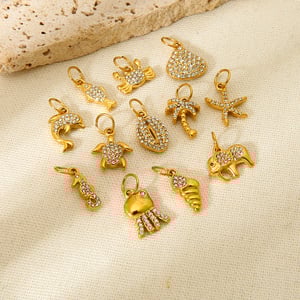 High End Ocean Series Stainless Steel Conch DIY Pendant h5 Picture2