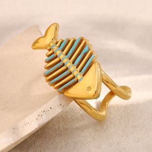 Damenringe aus Edelstahl in Fischgrätenform mit einzigartigem Design h5 Bild5