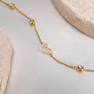 Herz Edelstahl Gold Farbe Shell Charm Armbänder h5 Bild7