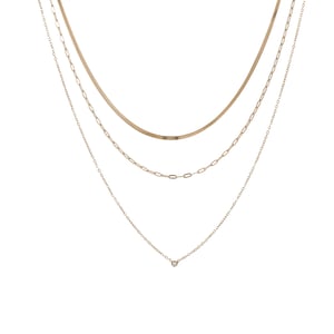 1 Pair Simple Series Chain Stainless Steel   Gold Color  Women's Layered Necklaces h5 Picture5