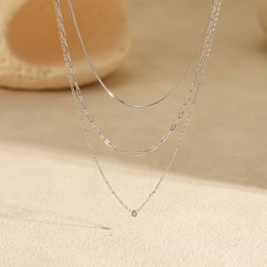 1 Pair Simple Series Chain Stainless Steel   Gold Color  Women's Layered Necklaces h5 Picture4