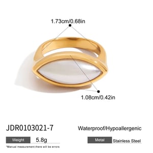 Stainless Steel Gold Color Statement Rings h5