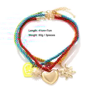 Sweet Heart Alloy Pendant Necklaces h5