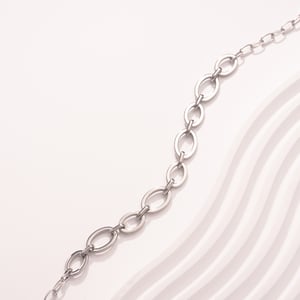 Modern Oval Chain Stainless Steel Gold Color Women's Chain Necklaces h5 Picture4