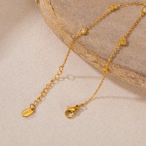 1 Paar Simple Series Daily Heart Edelstahl Goldfarben Damen Kettenarmbänder h5 Bild6