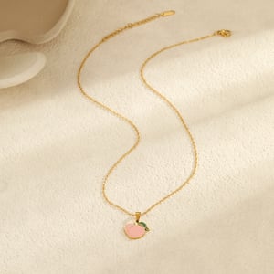 1 Pair Simple Series Daily Plant Stainless Steel Women's Pendant Necklaces h5 Picture4