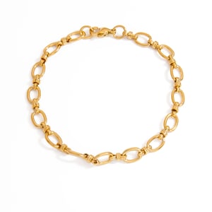 Simple Series Daily Geometric Gold Color  Stainless Steel Women's Chain Bracelets h5