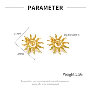 1 Paar Simple Series Tägliche geometrische Edelstahl Goldfarbene Damen-Ohrstecker h5 Bild2