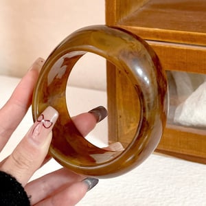 1 stuk modieuze onregelmatig geverfde hars damesarmband h5 Afbeelding3